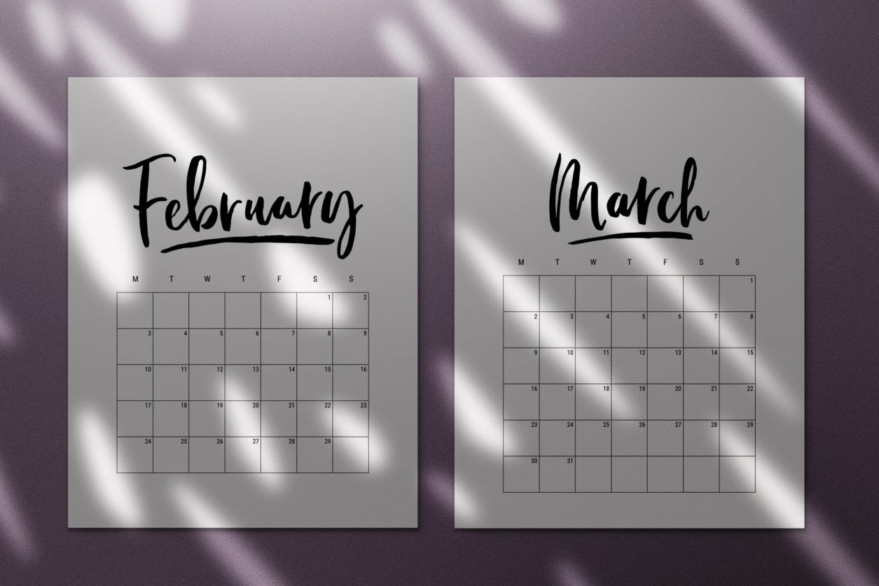 Take Free Printable Large Grid Calendar Best Calendar Example