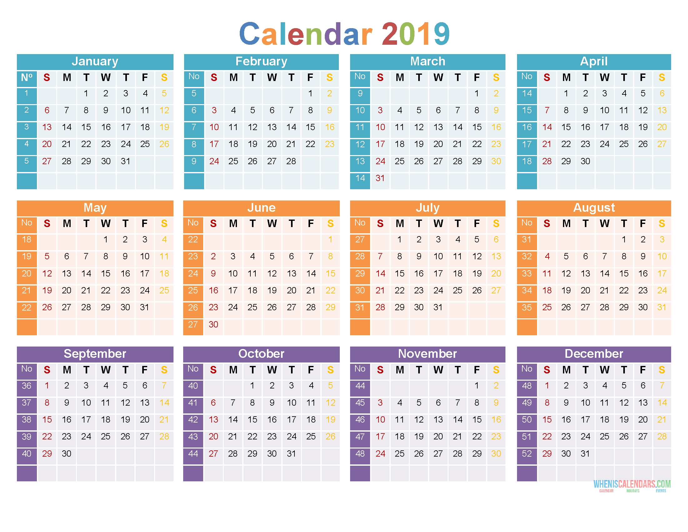 Take Free Printable Large Grid Calendar