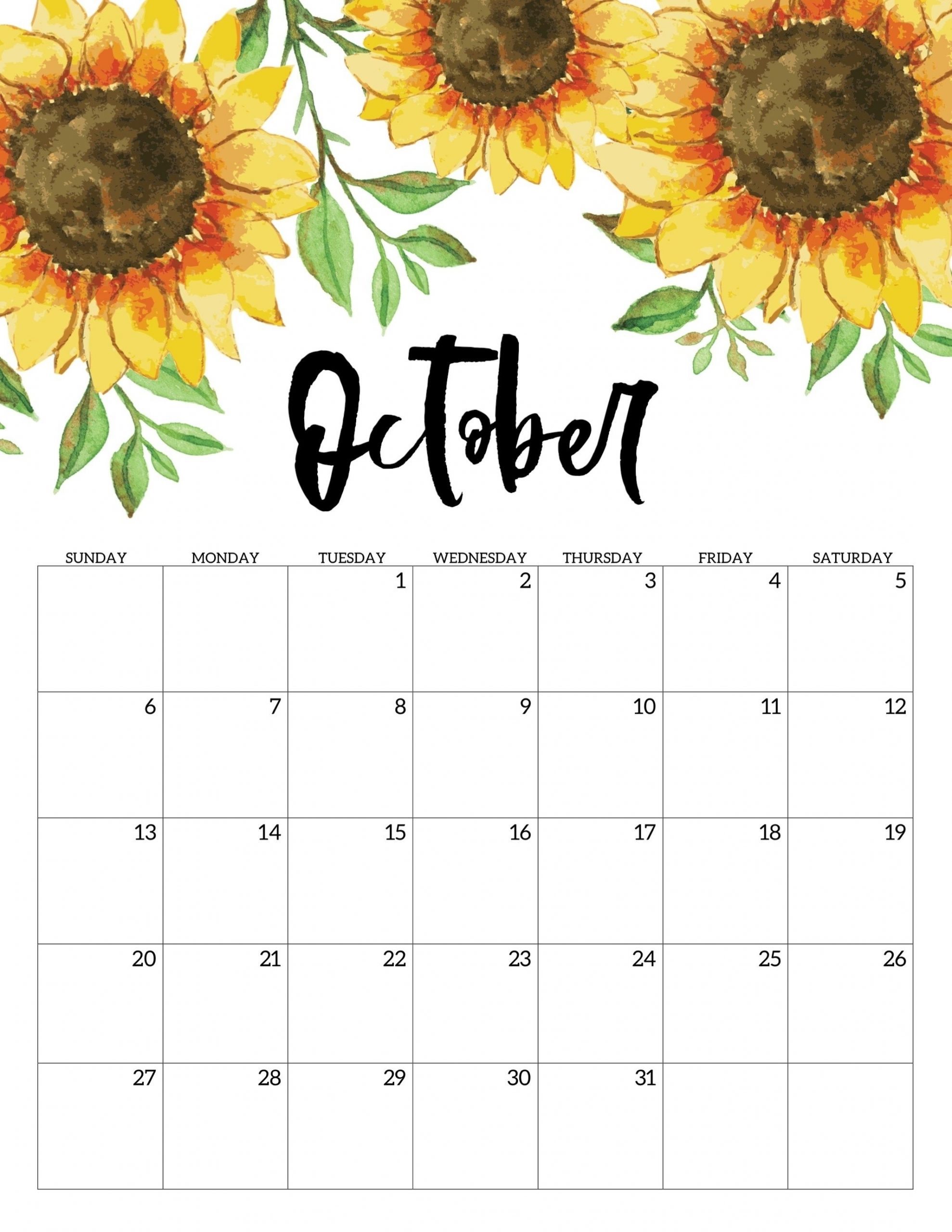Take Free Printable Monthly Calendar No Download