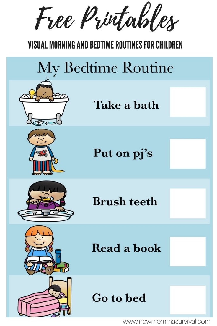 Take Free Printable Picture Schedules For Children
