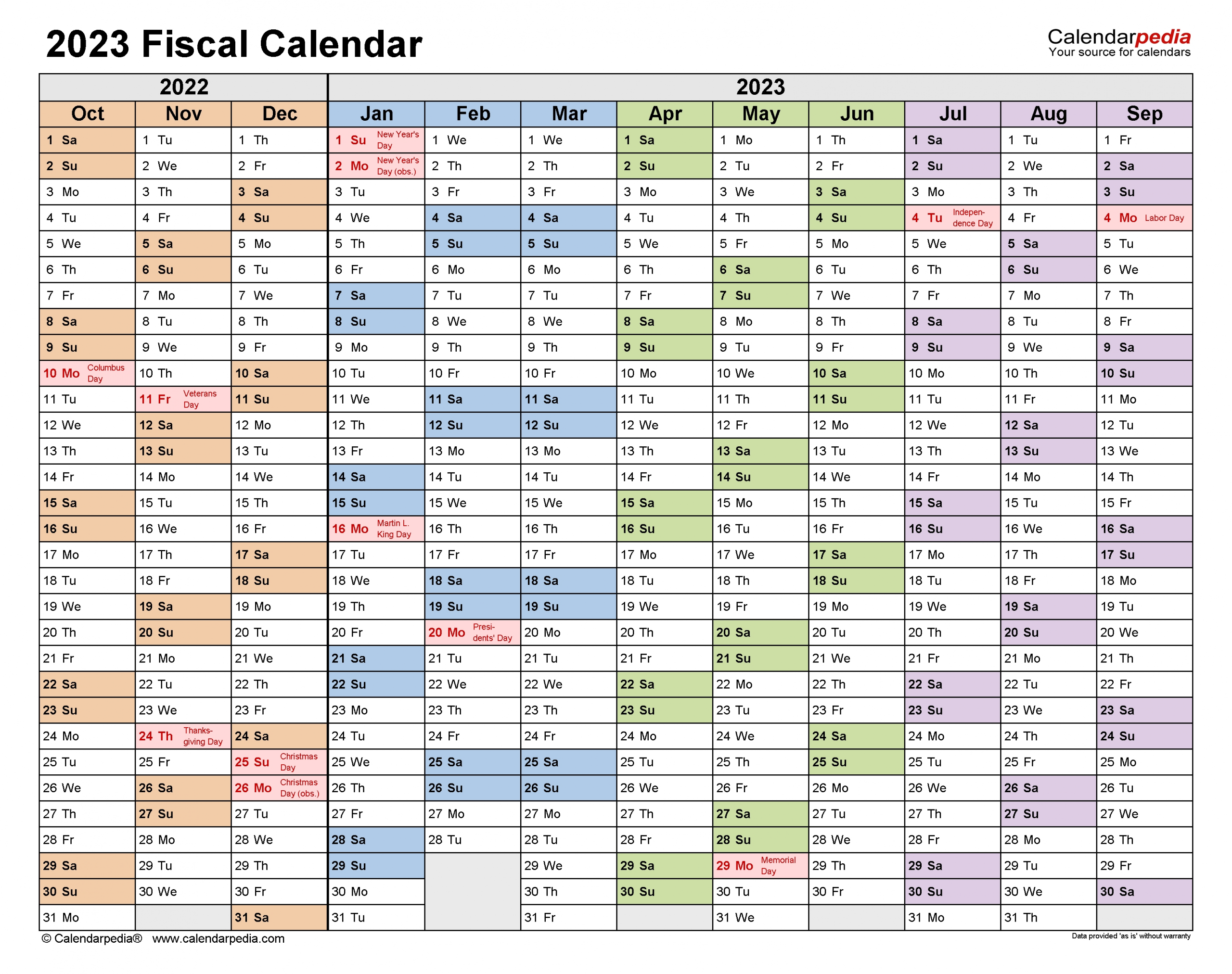 Take Government 2023 Fiscal Calendar