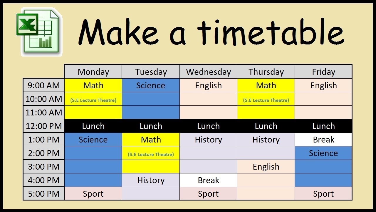 Take How To Create Time Slot Excel Spreadsheet