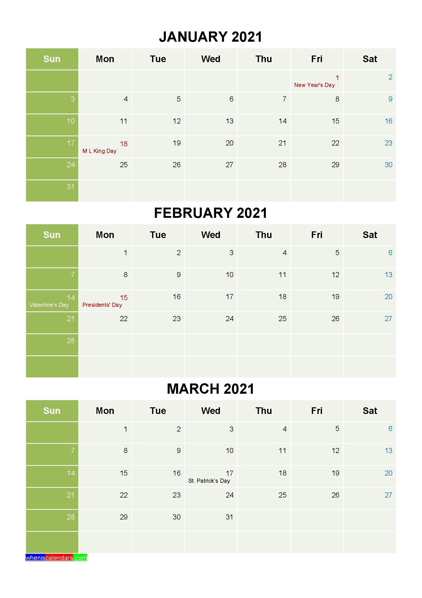 Take Jan Feb Mar Apr Printable Calendar 2021
