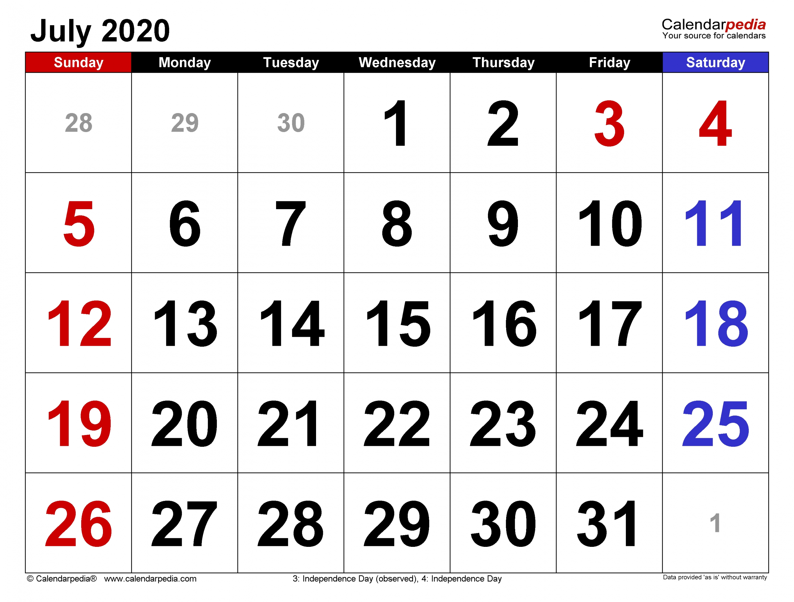 Take Kalender 2021 Juli August