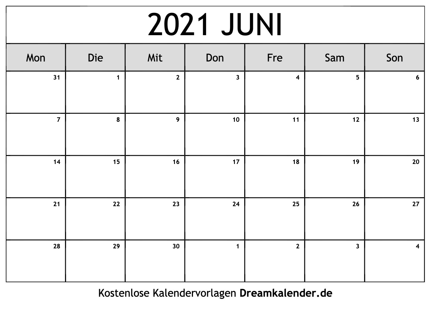 Take Kalender 2021 Juni