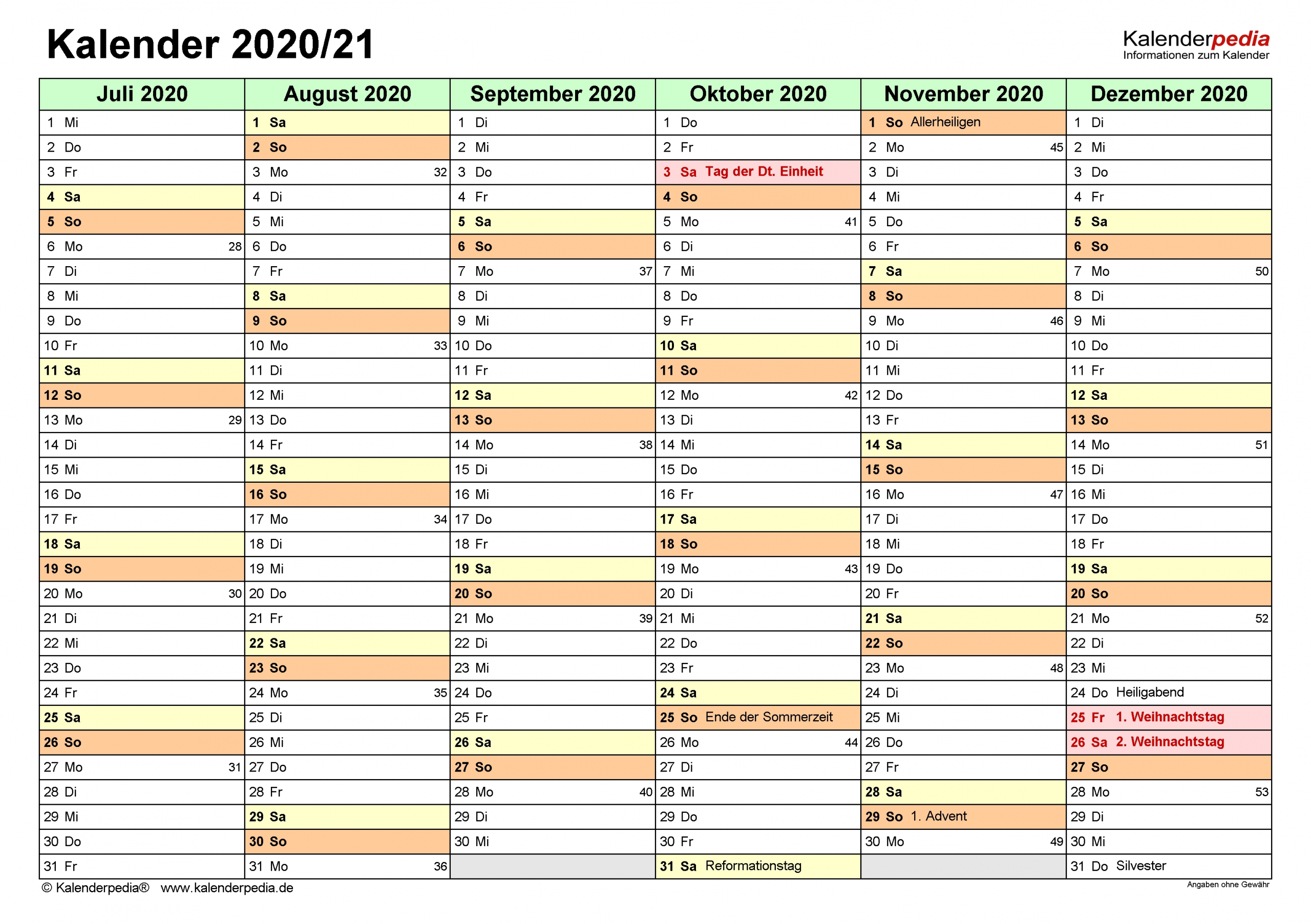 Take Kalender 2021 Zum Ausdrucken Ab Juli