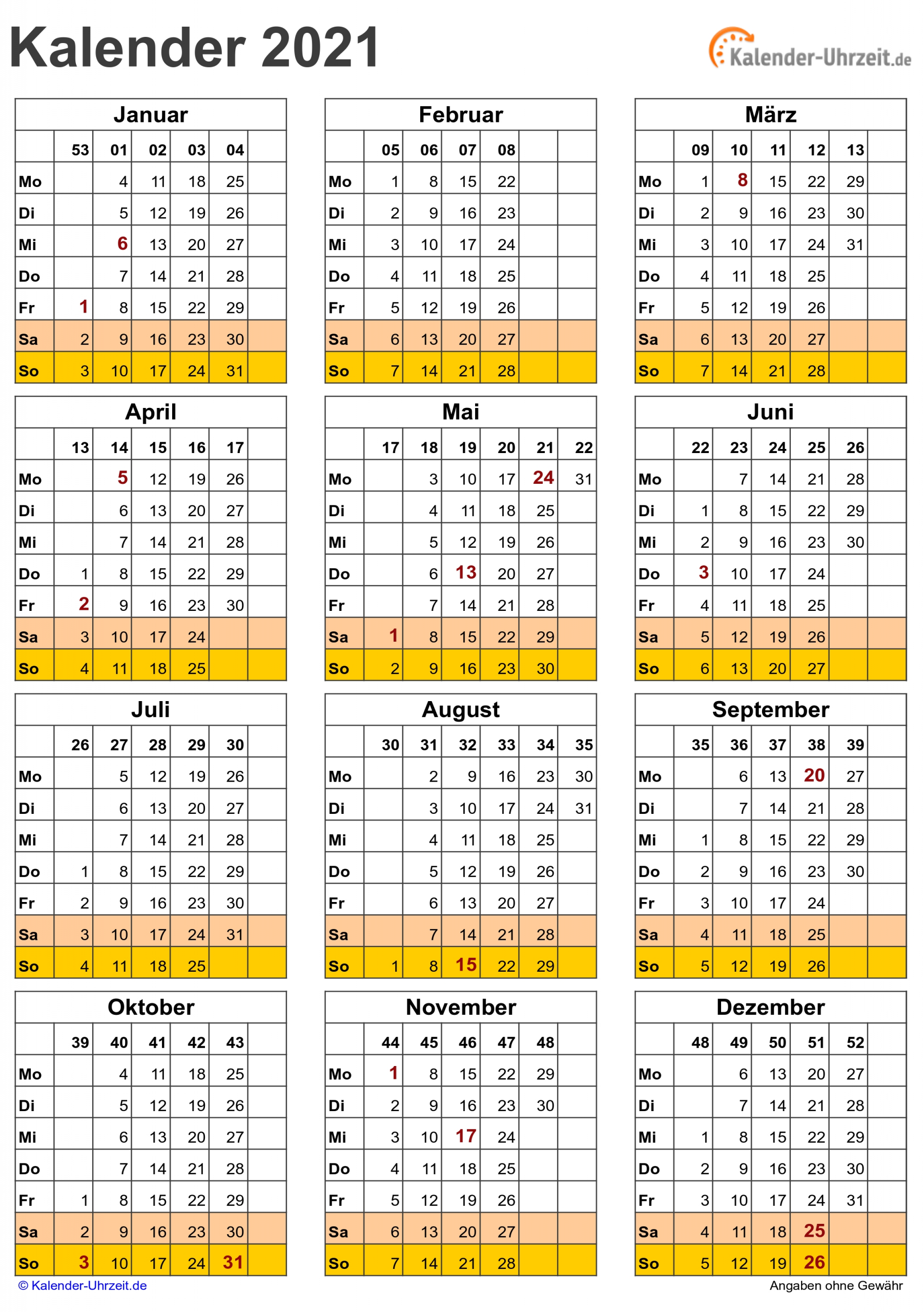 Take Kalender 2021 Zum Ausdrucken Kostenlos Ab Juli