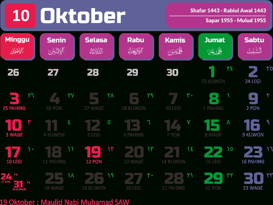 Take Kalender September En Oktober 2021