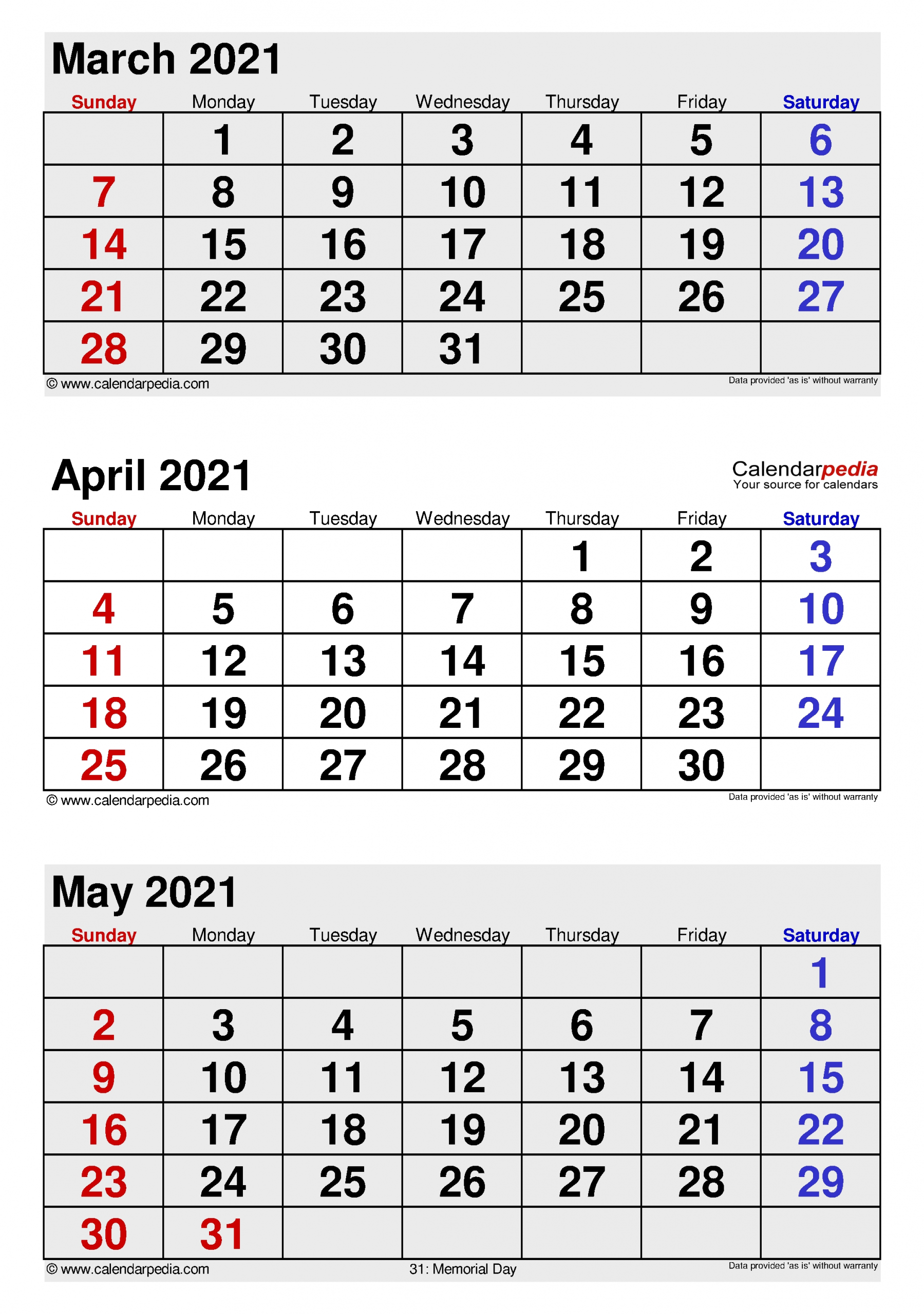 Take March And April 2021 Calendar
