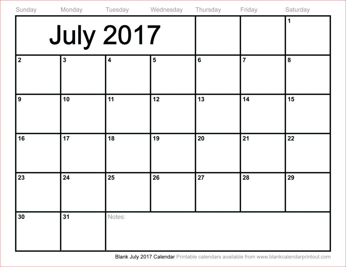 Take Month At A Glance Blank Calendar Template