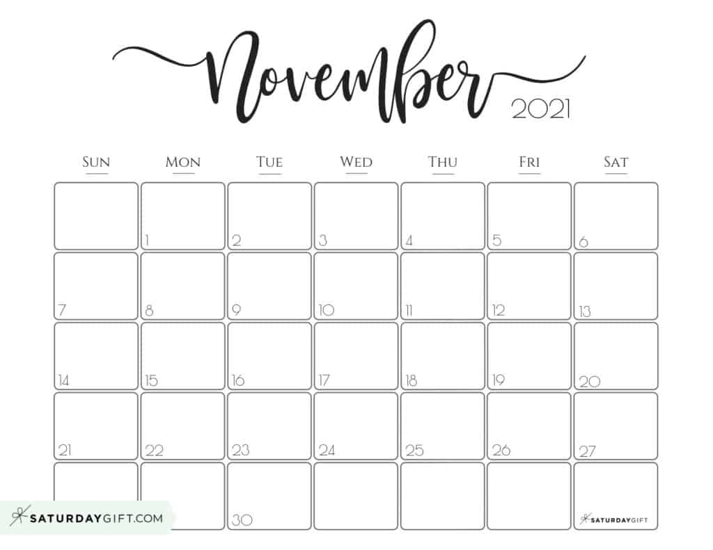 Take November 2021 Calendar Cute
