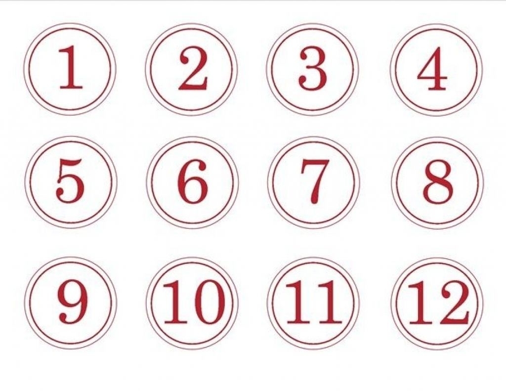 Take Numbers 1-31 For Calendar