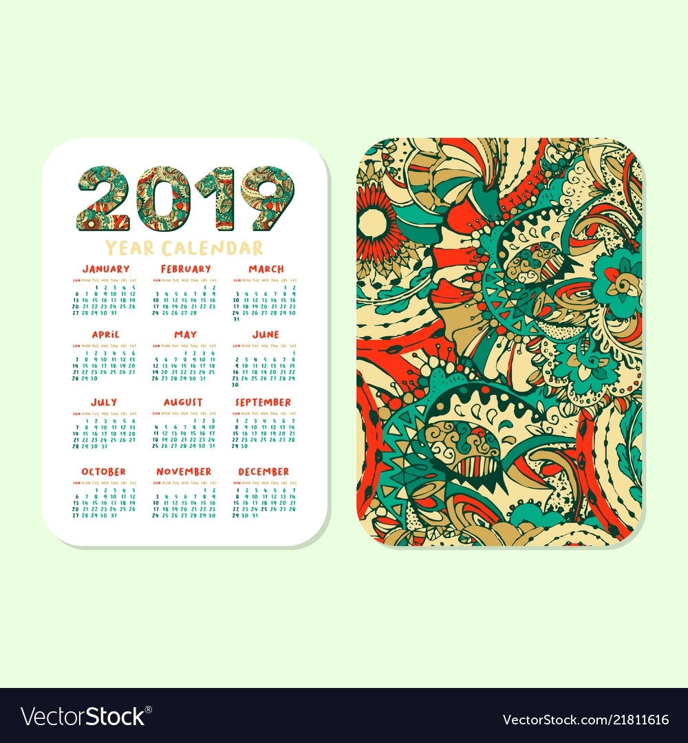 Take Pocket Calendar Template