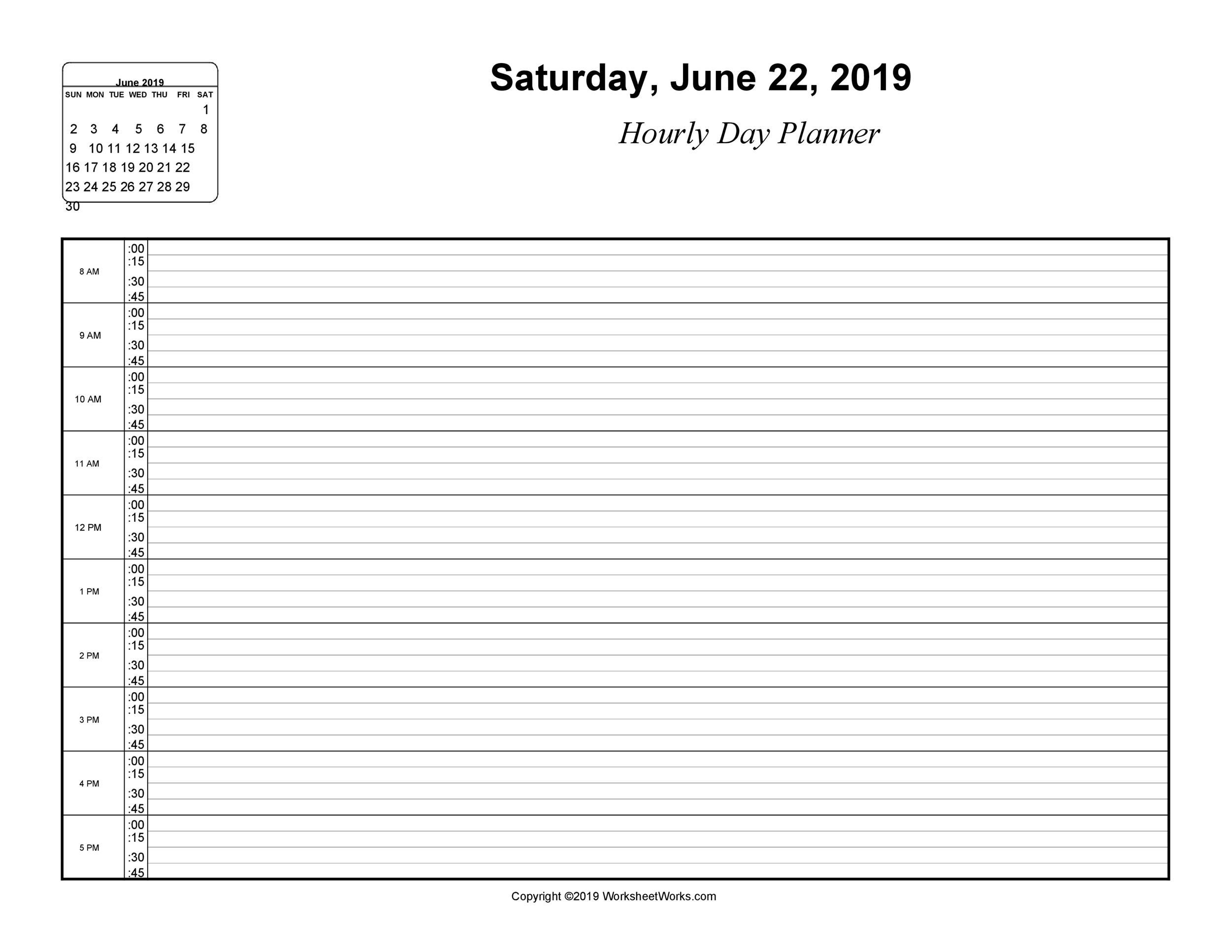Take Print A Schedule For Every 15 Minute Time Frames
