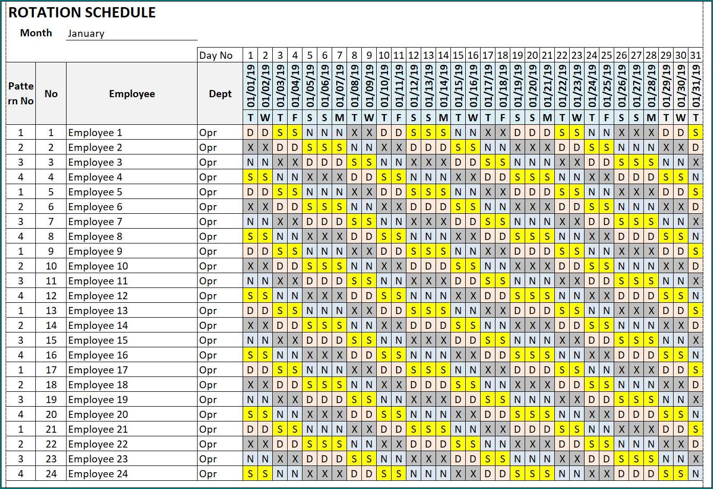 Take Printable 12 Hour Shift Schedule