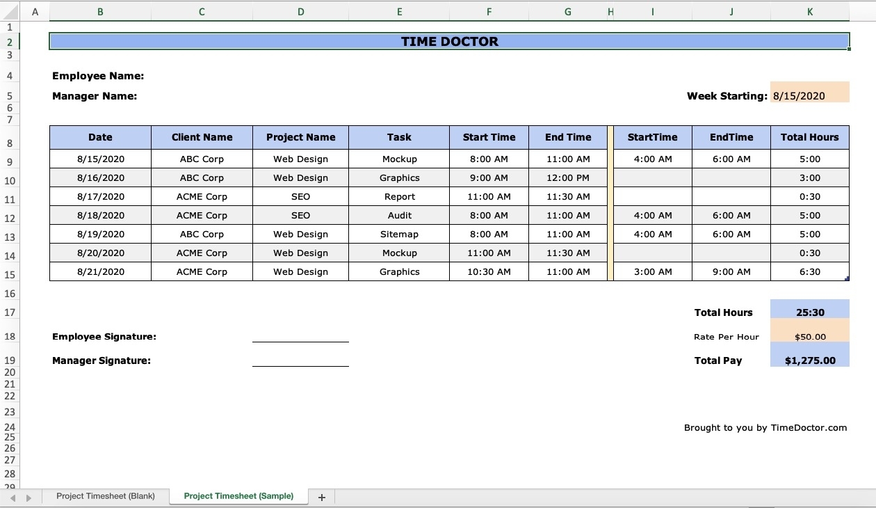 Take Time Slot In Excel