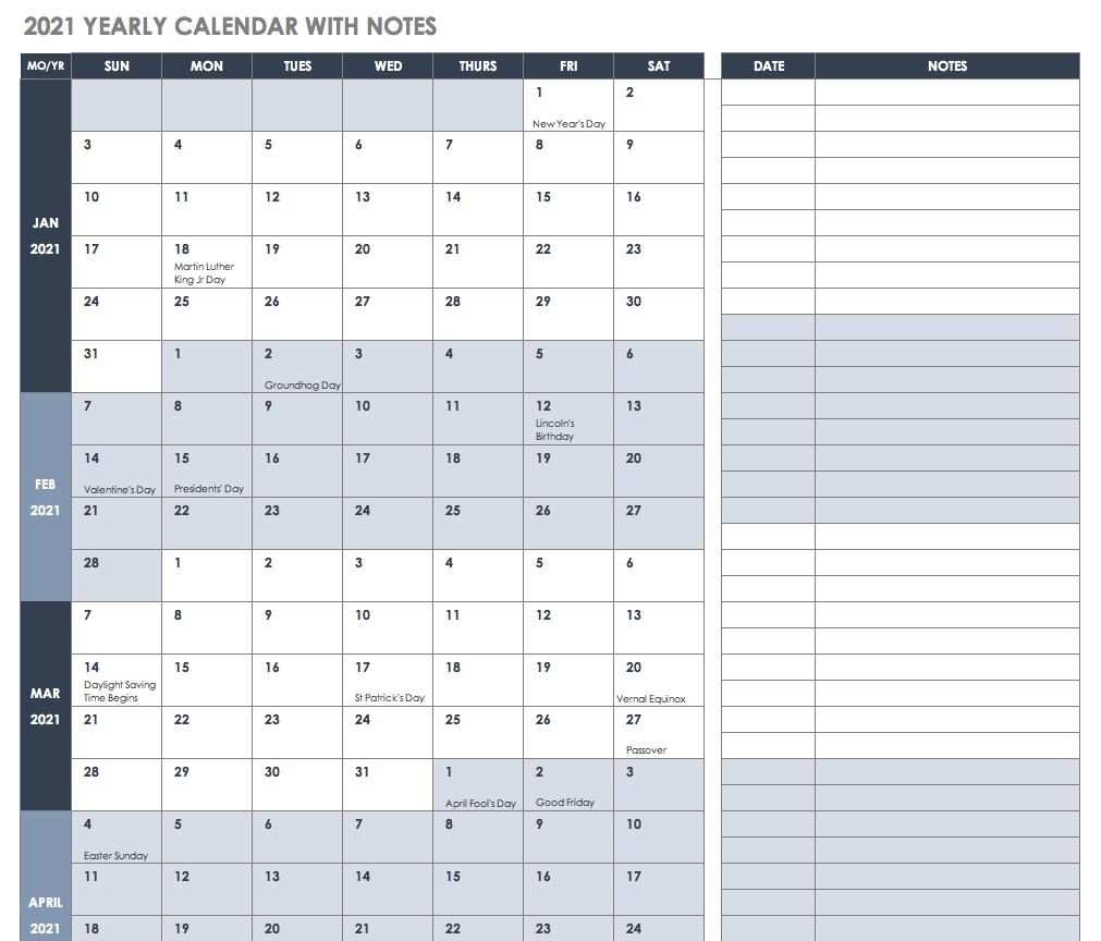 Take Week Wise 2021