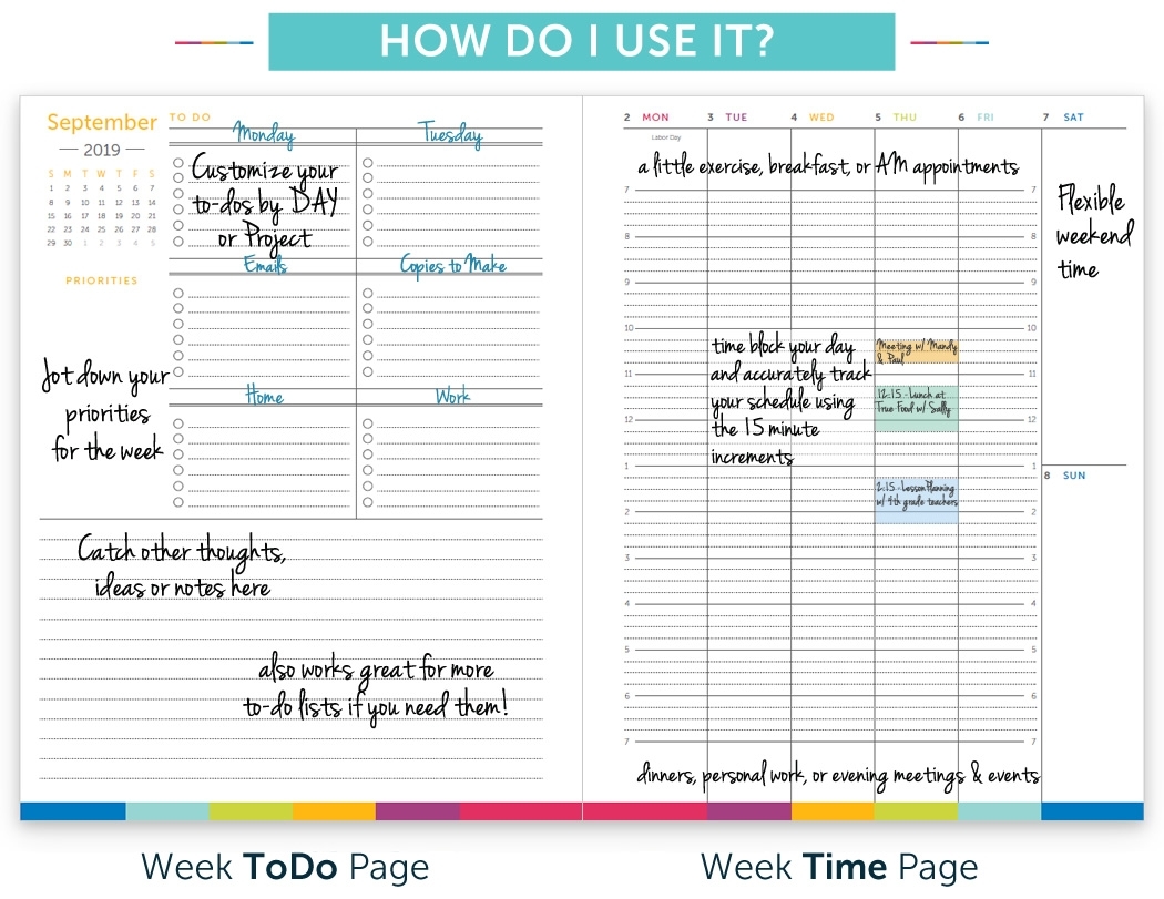 Take Weekly Planner With Time Slots