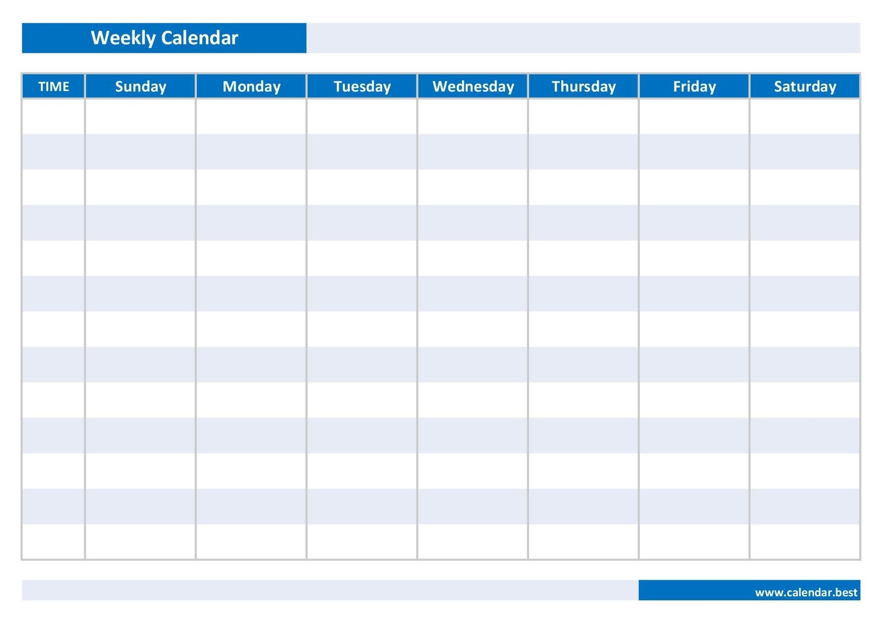 Take Weekly Schedule With Time Slots