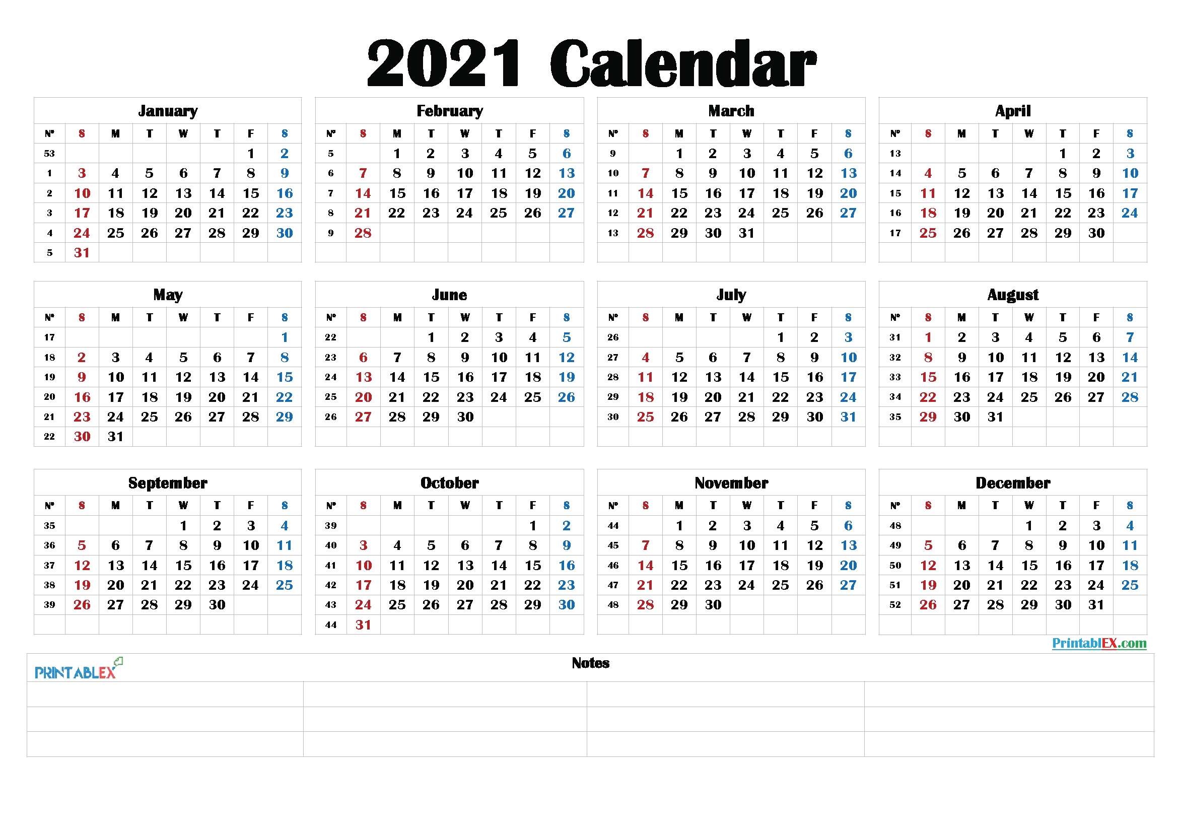 Catch 2021 Free Printable Weekly Calendar Template