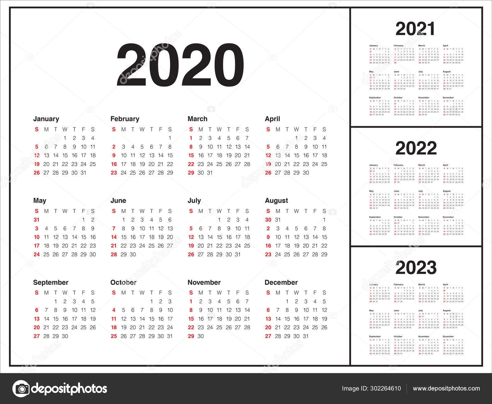 Take 3 Year Printable Calendar 2021 2022 2023 | Best Calendar Example