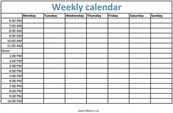 Catch Downloadable Excel Calander With Time Slots