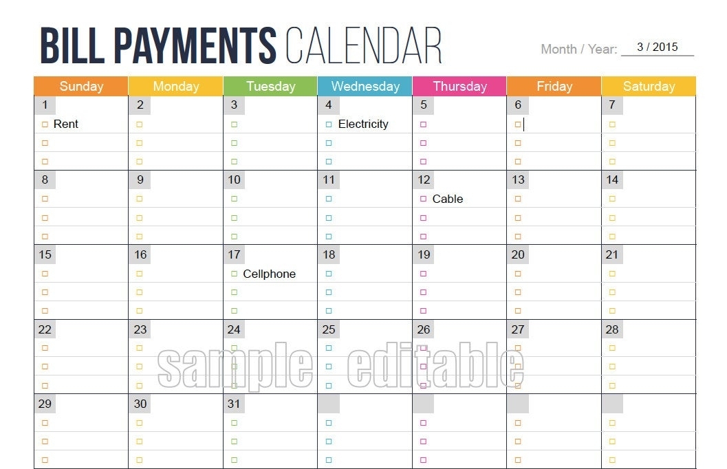 Catch Financial Weekly Calendar
