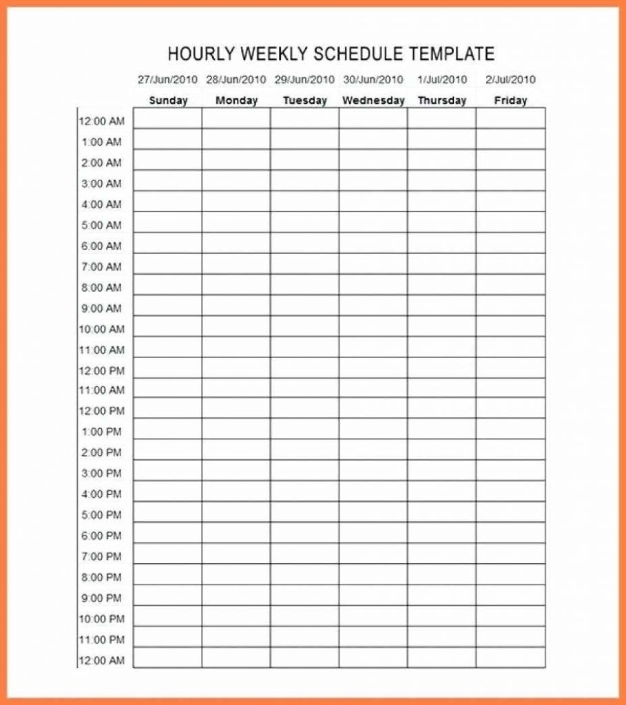 Catch Mon-Friday Hourly Schedule