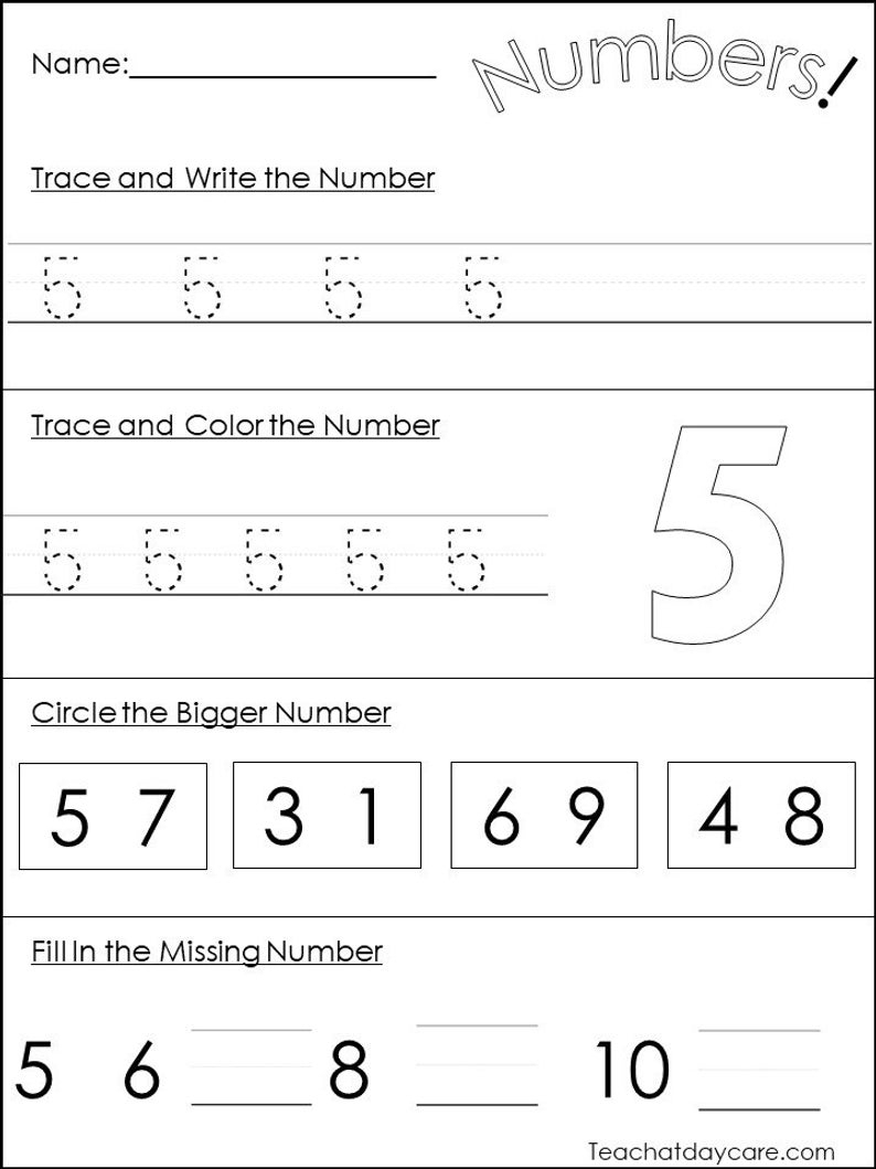 Catch Printable Numbers 1-31