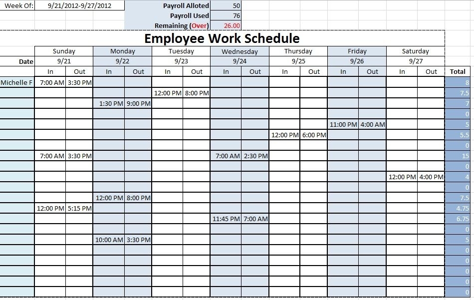 Catch Shift Planning Blank Calendar