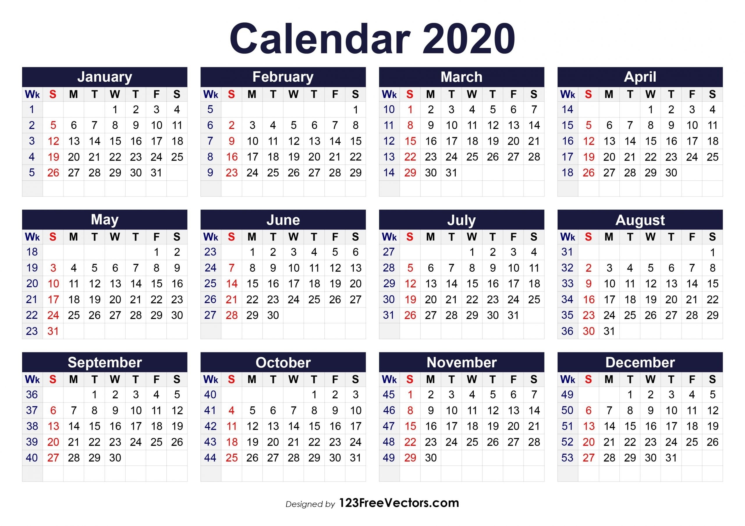 Catch Week Wise 2021 Calendar