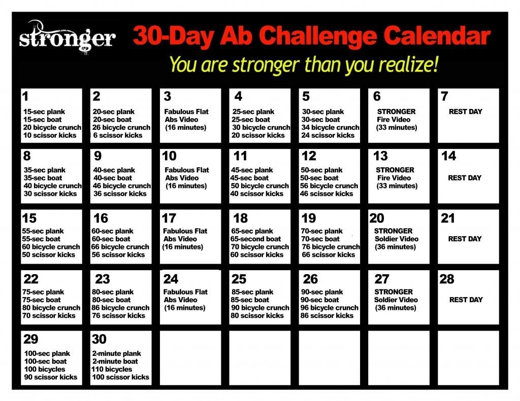 Collect 30 Day Calendar