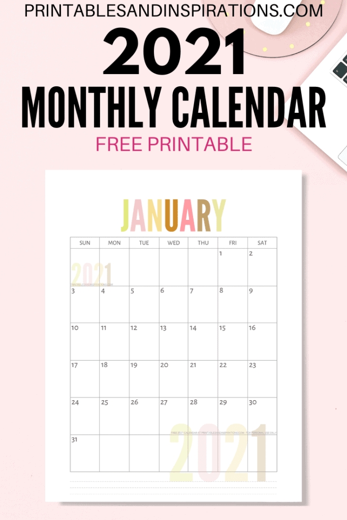 Collect Motivational Calendar Template 2021