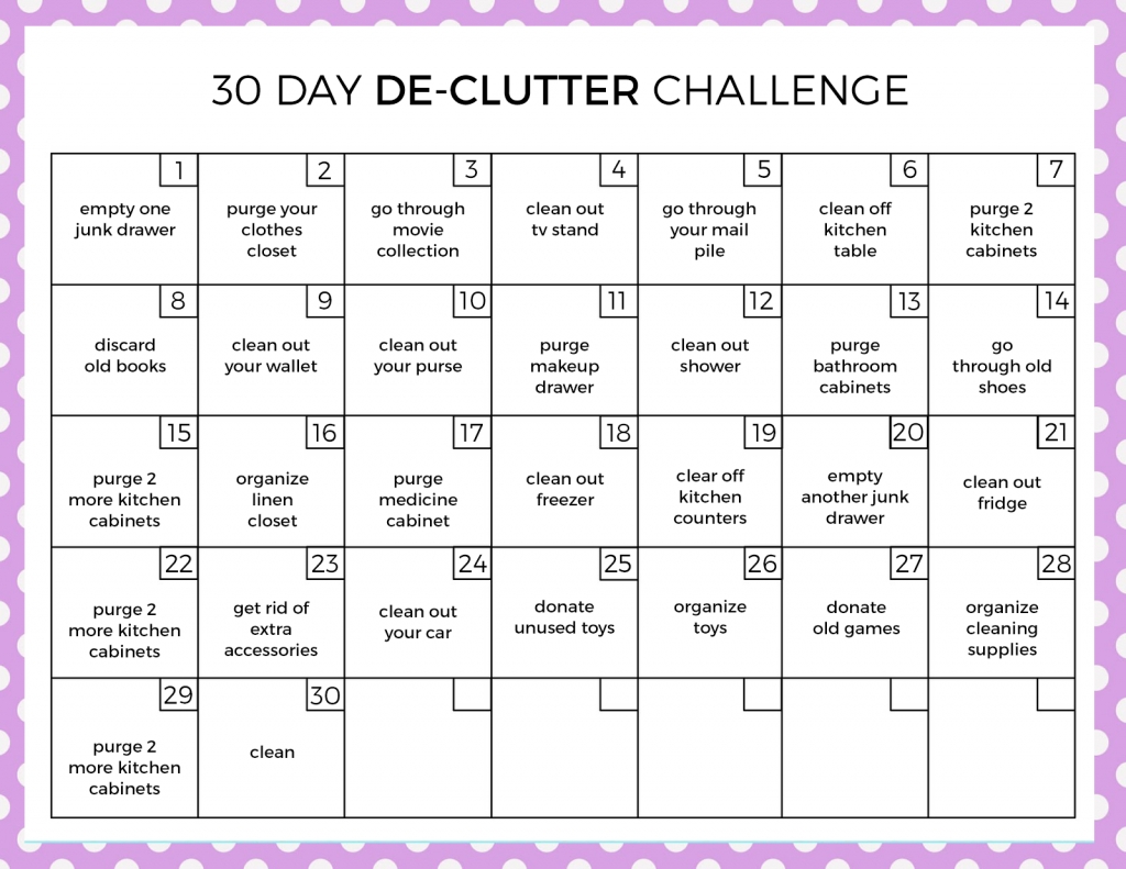 Get 30 Day Calendar Print Out