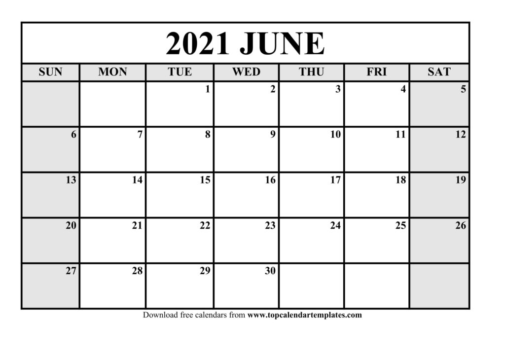 Get June 2021 To June 2021 Calendar