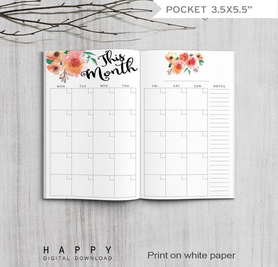Get Pocket Printacble Calendar