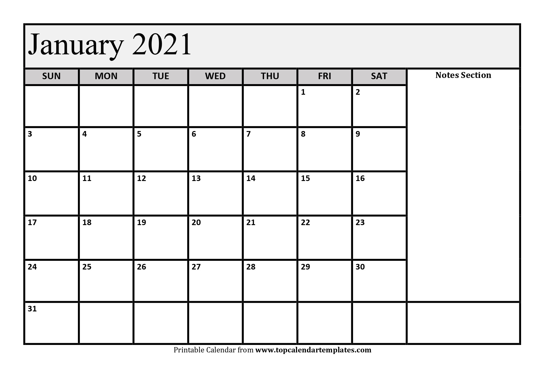 Pick 2021 Free Printable Weekly Calendar Template