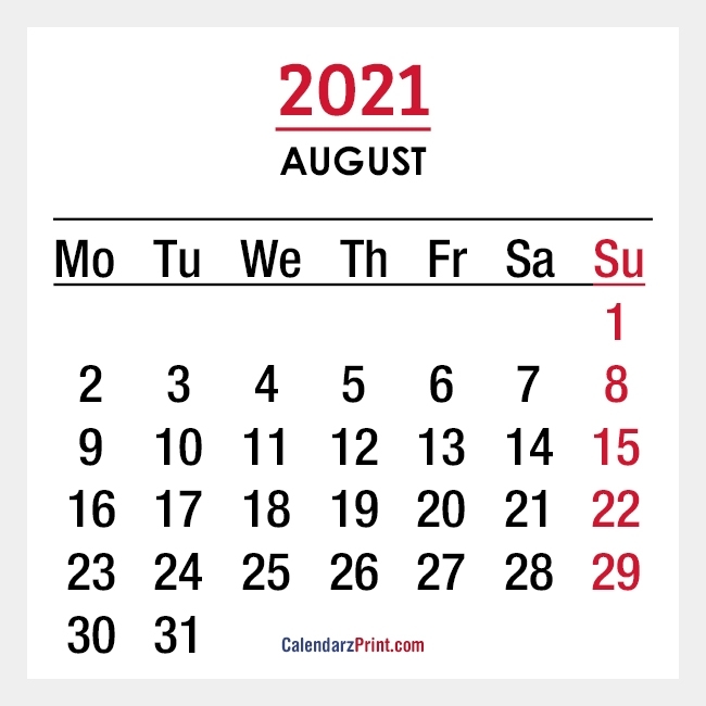 Pick Calendar 2021 Start With Monday