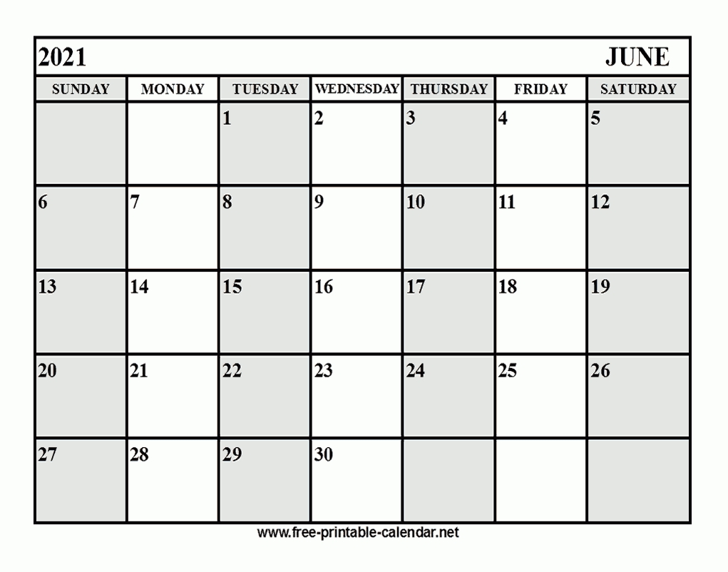 Pick June 2021 To June 2021 Calendar