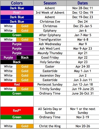 Pick Methodist Church Liturgical Calendar 2021