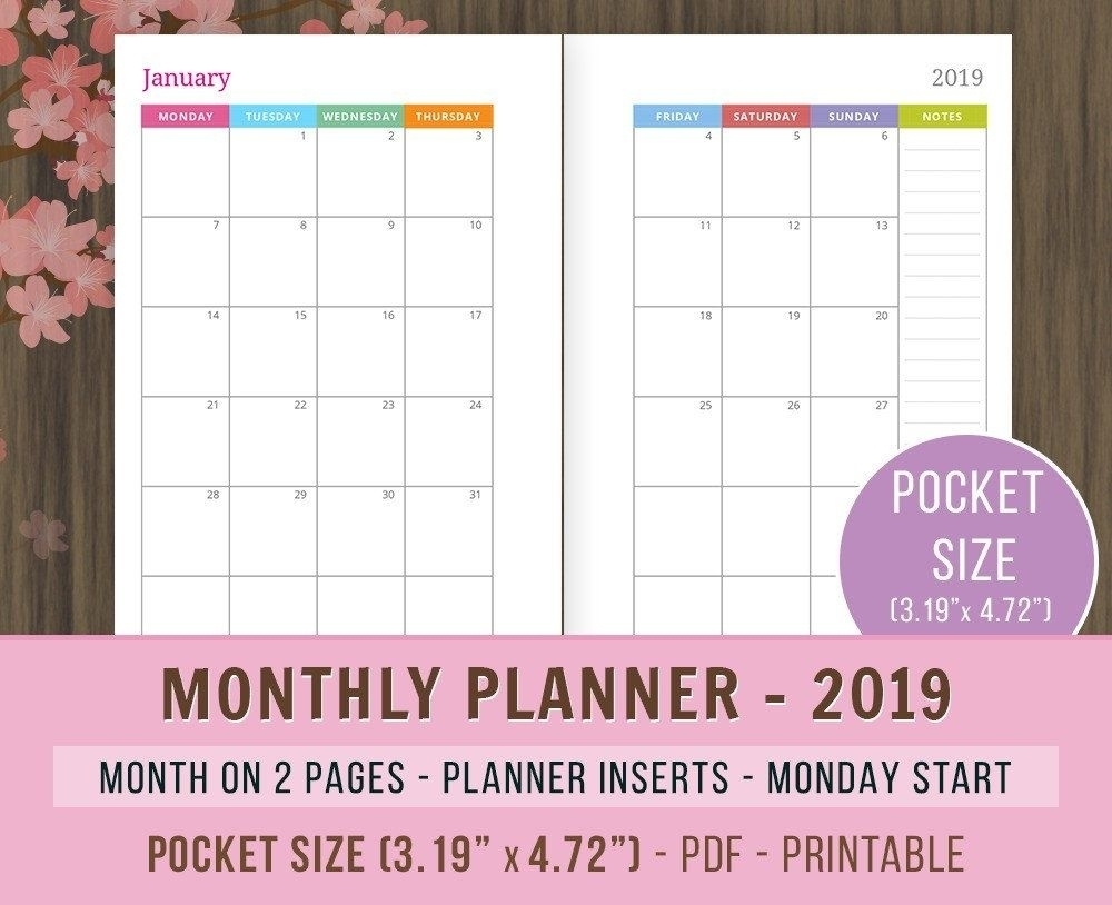 Pick Pocket Printacble Calendar