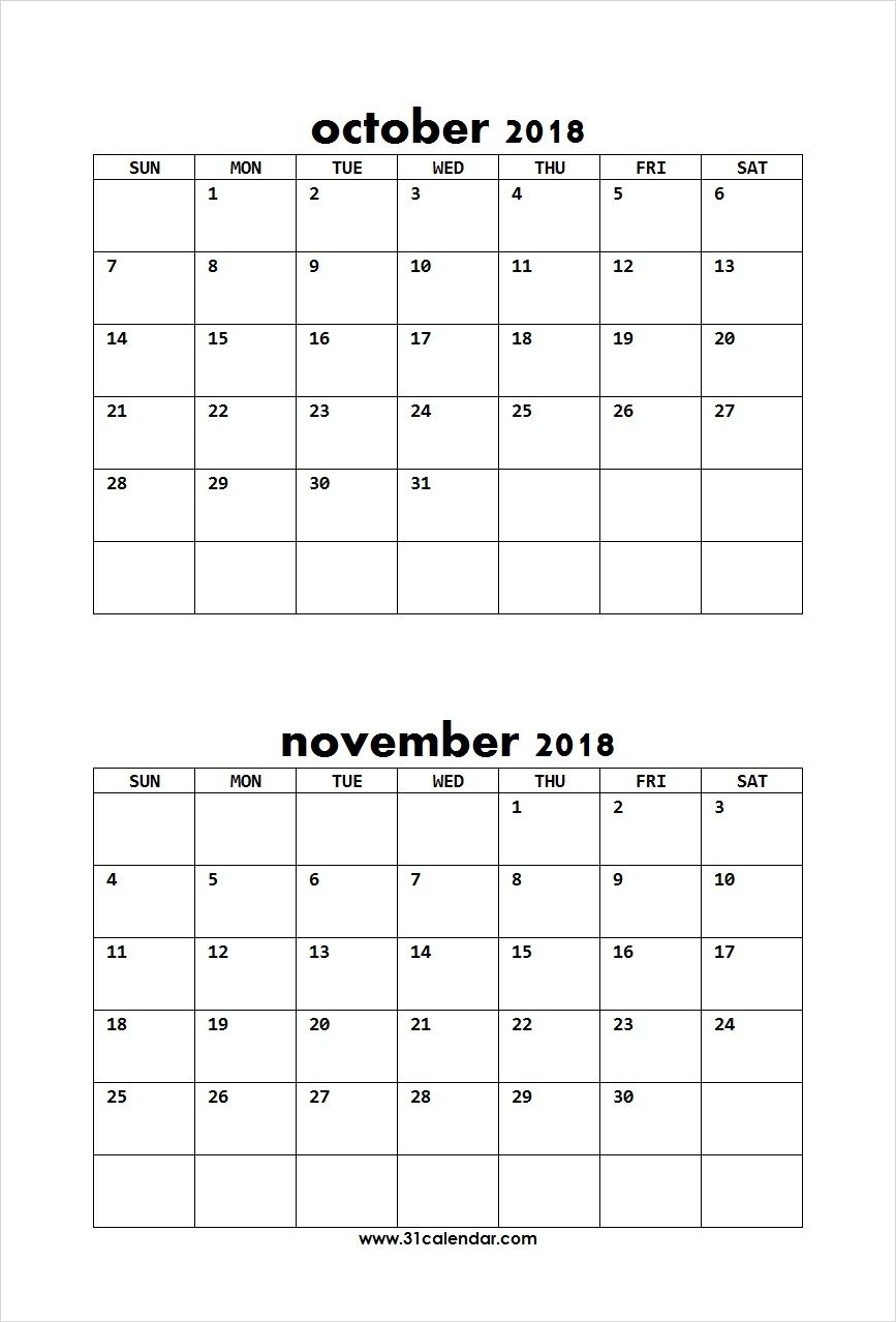 Pick Printable Two Month Calendar