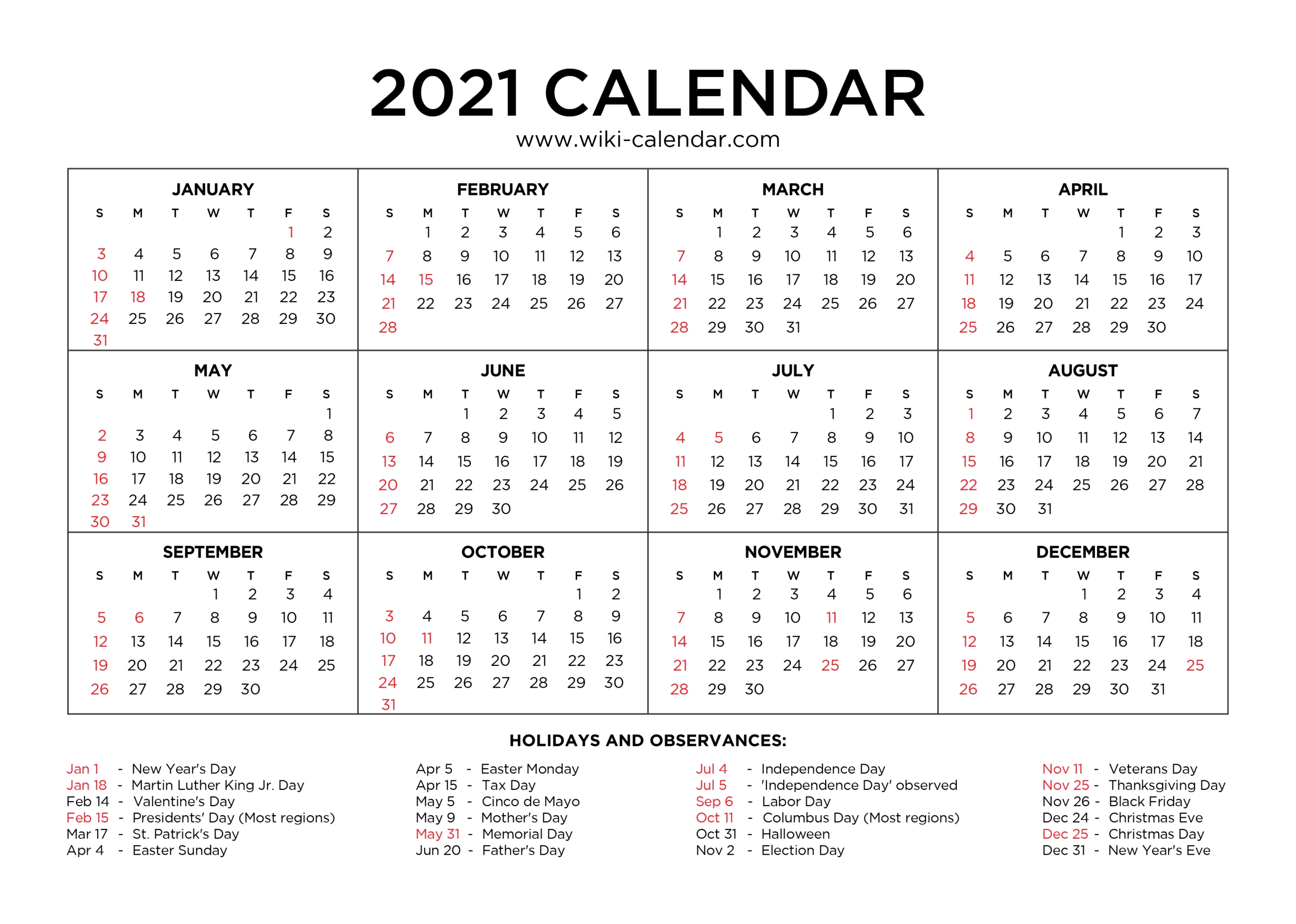 Take 2021 Monday To Sunday Calendar Printable Free