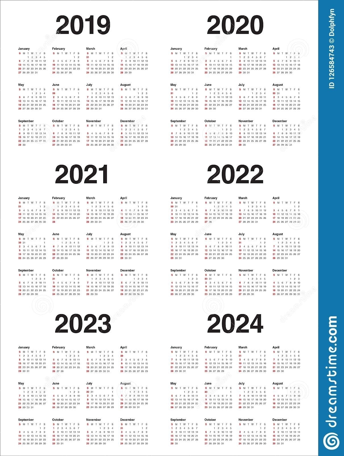 Take 3 Year Printable Calendar 2021 2022 2023