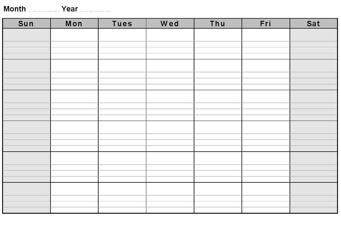 Take Free Weekly Schedule Type In And Save
