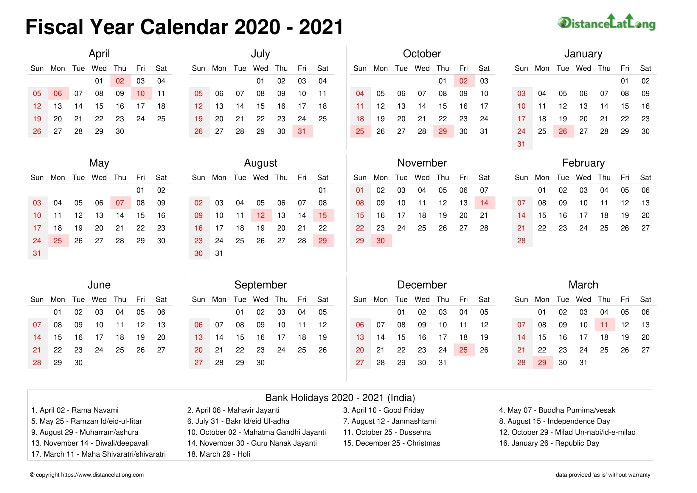 Take Week Wise 2021 Calendar