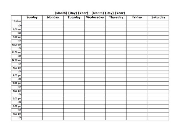 Take Week Wise Calendar