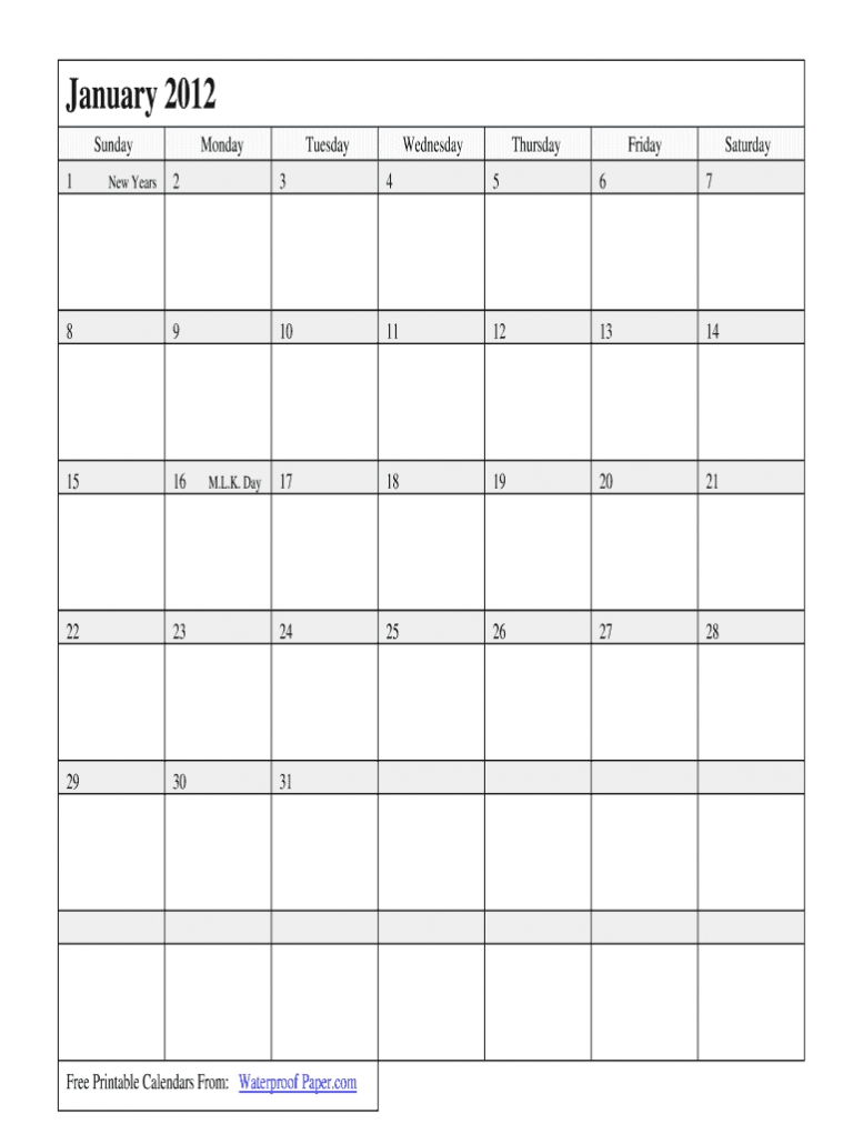 Catch Blank Calendar To Fill In 2021