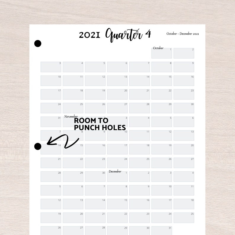 Catch Printable Month At A Glance 2021