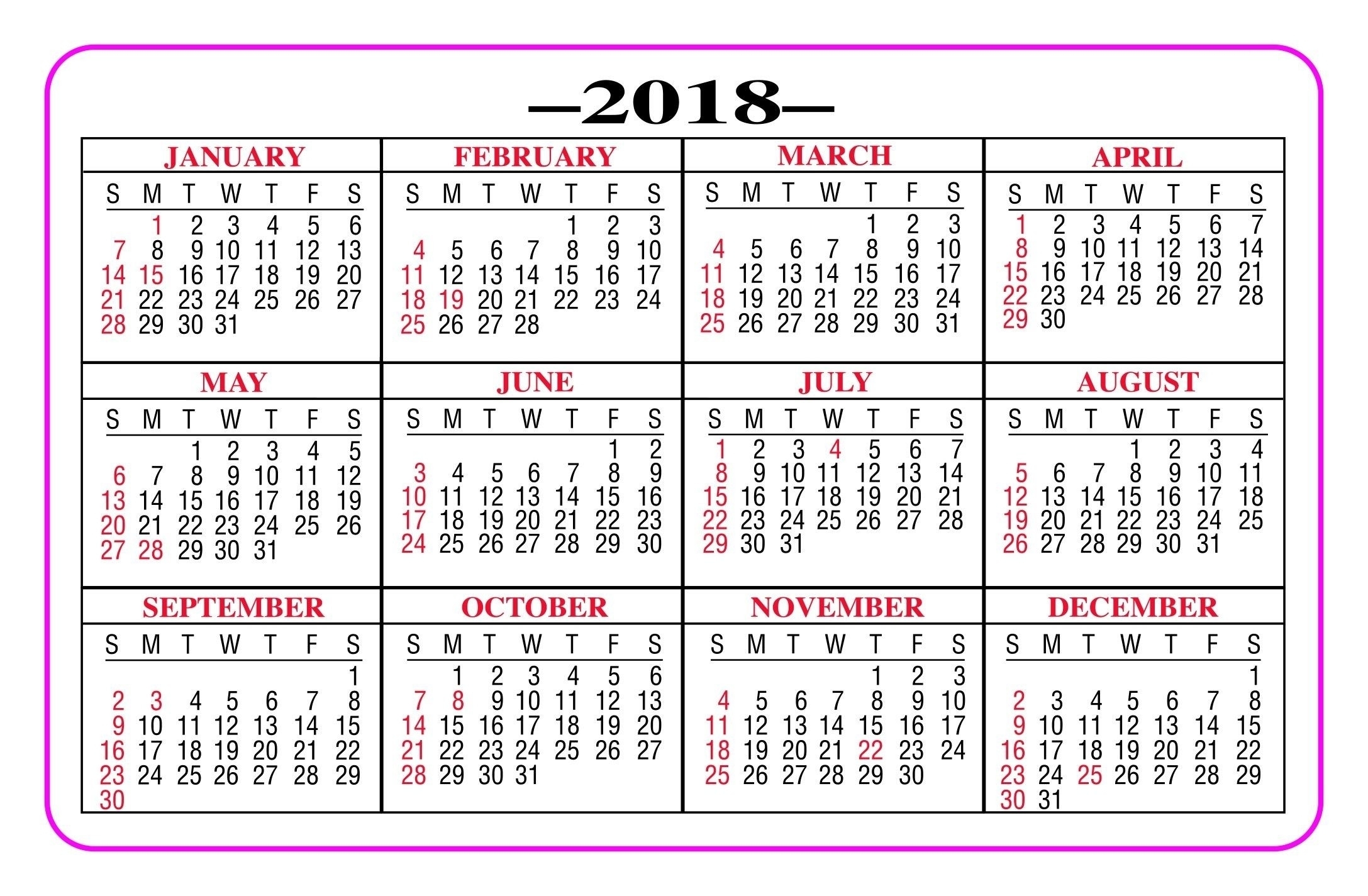 Catch Printable Pocket Calendar